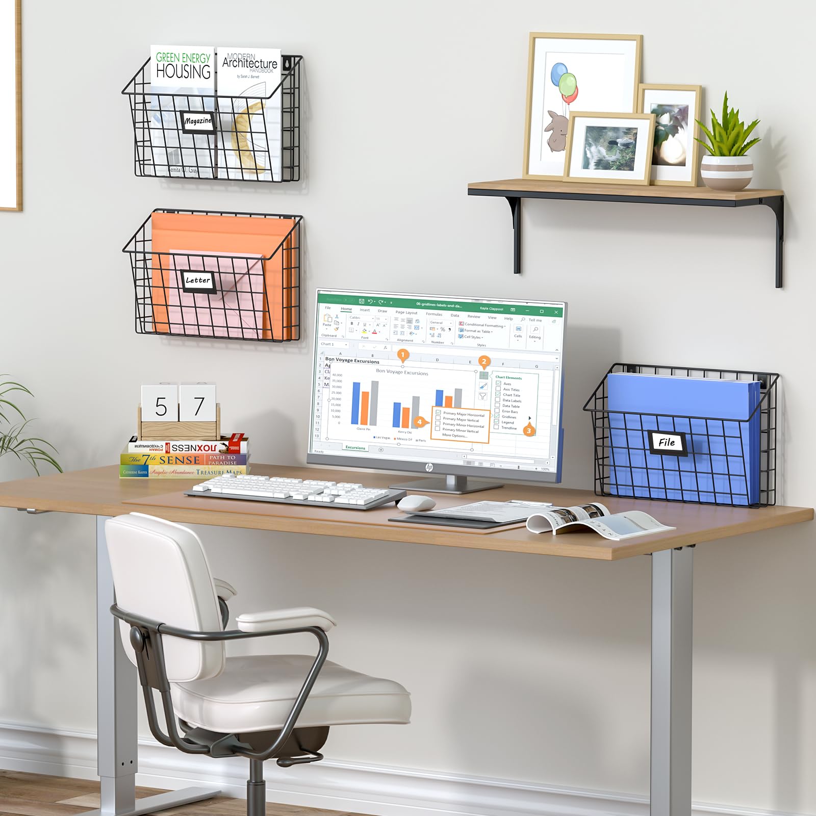Snapklik.com : X-cosrack Detachable Hanging Wall Files Rack&3-Tier ...