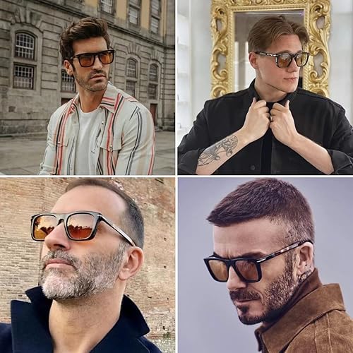 Miniatura 3 de JOVAKIT Gafas de sol cuadradas de moda para hombres y mujeres, lentes de sol de lente plana de moda, para deportes al aire libre, protección UV400