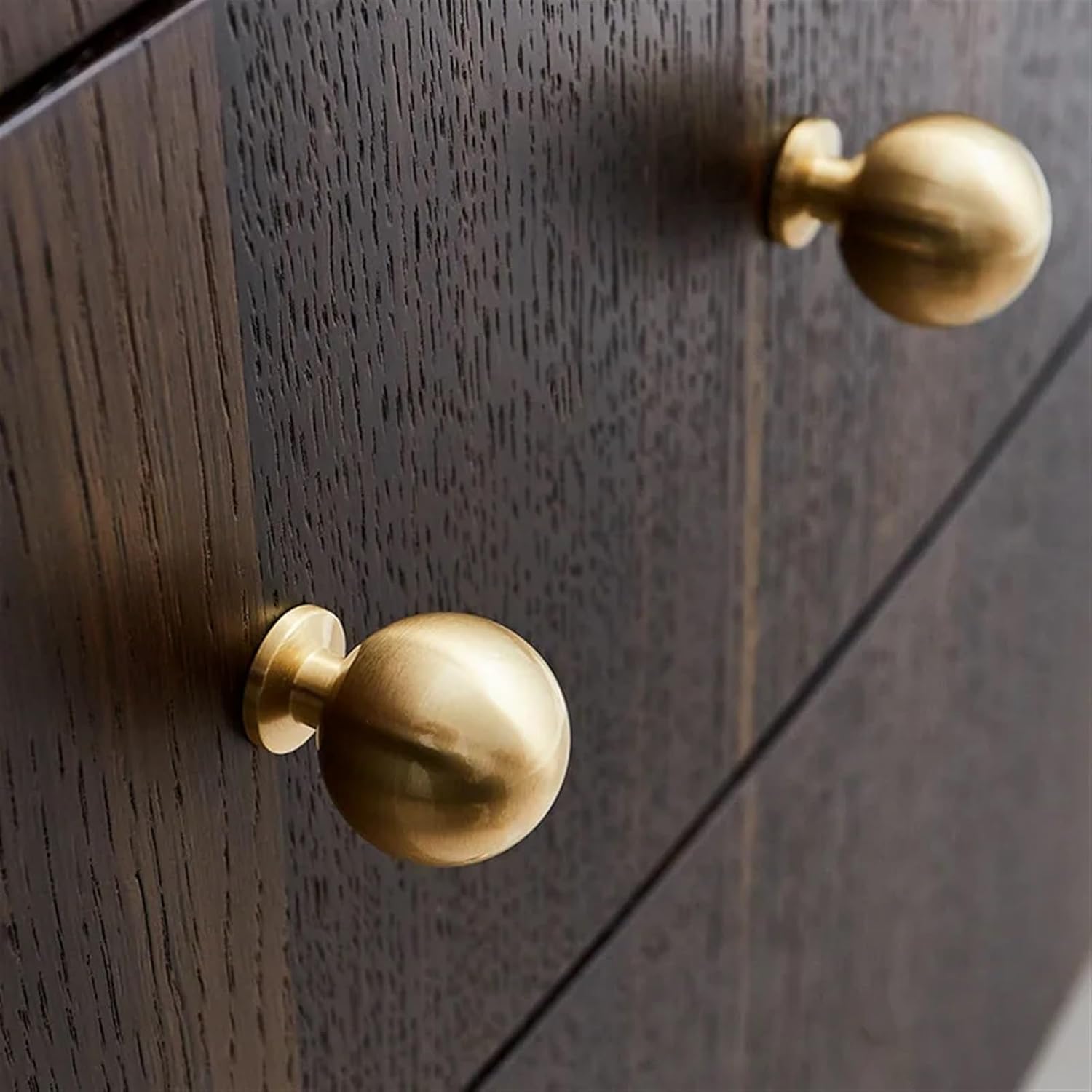 Solid Brass Furniture Kitchen Handles Nordic Gold Ball Shape Drawer Knobs Cabinet Door Cupboard Wardrobe Dresser Pulls Knobs 1Pcs (Color : 6 Brass 30mm)