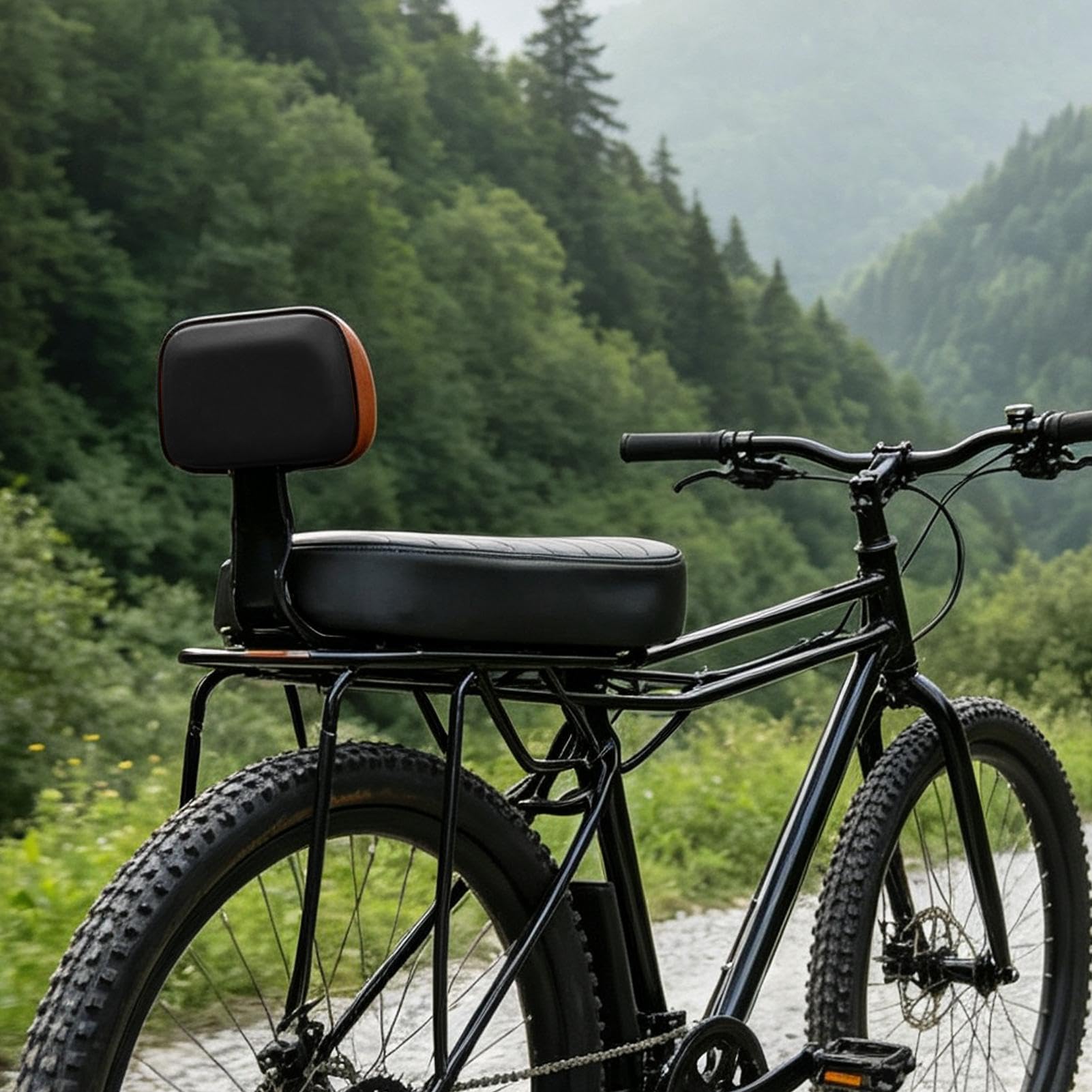 Seggiolino Bici Posteriore Cuscino di Ricambio Sicuro e Regolabile con | Con Schienale Antiscivolo Seggiolino Posteriore Bambini Bici Per Bambini Lunghe Pedalate All'Aperto Ciclismo Urbano Ragazzi
