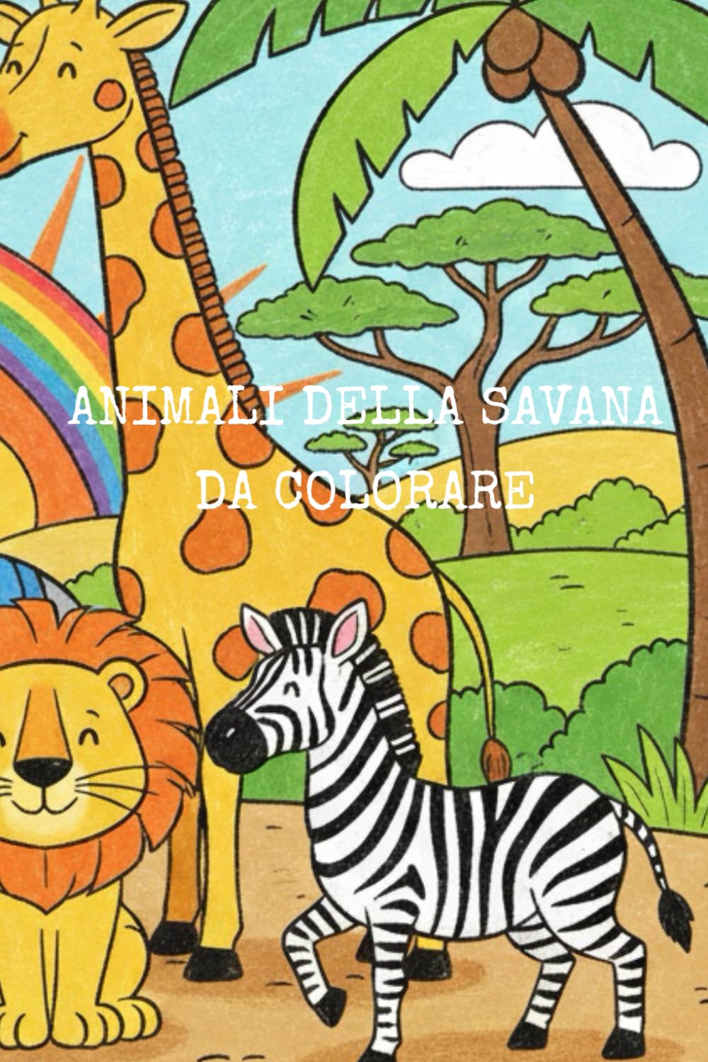 ANIMALI DELLA SAVANA DA COLORARE