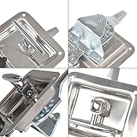 Vista 3 de Pestillo de Caja de Herramientas Pestillos de Manija en T con Cerradura, Pestillo de Puerta de Remolque con Junta y Llaves, Acero Inoxidable