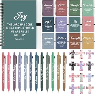 36 Pcs Christian Gifts Bulk Prayer Journals Pen, Religious Gift,Boho Color