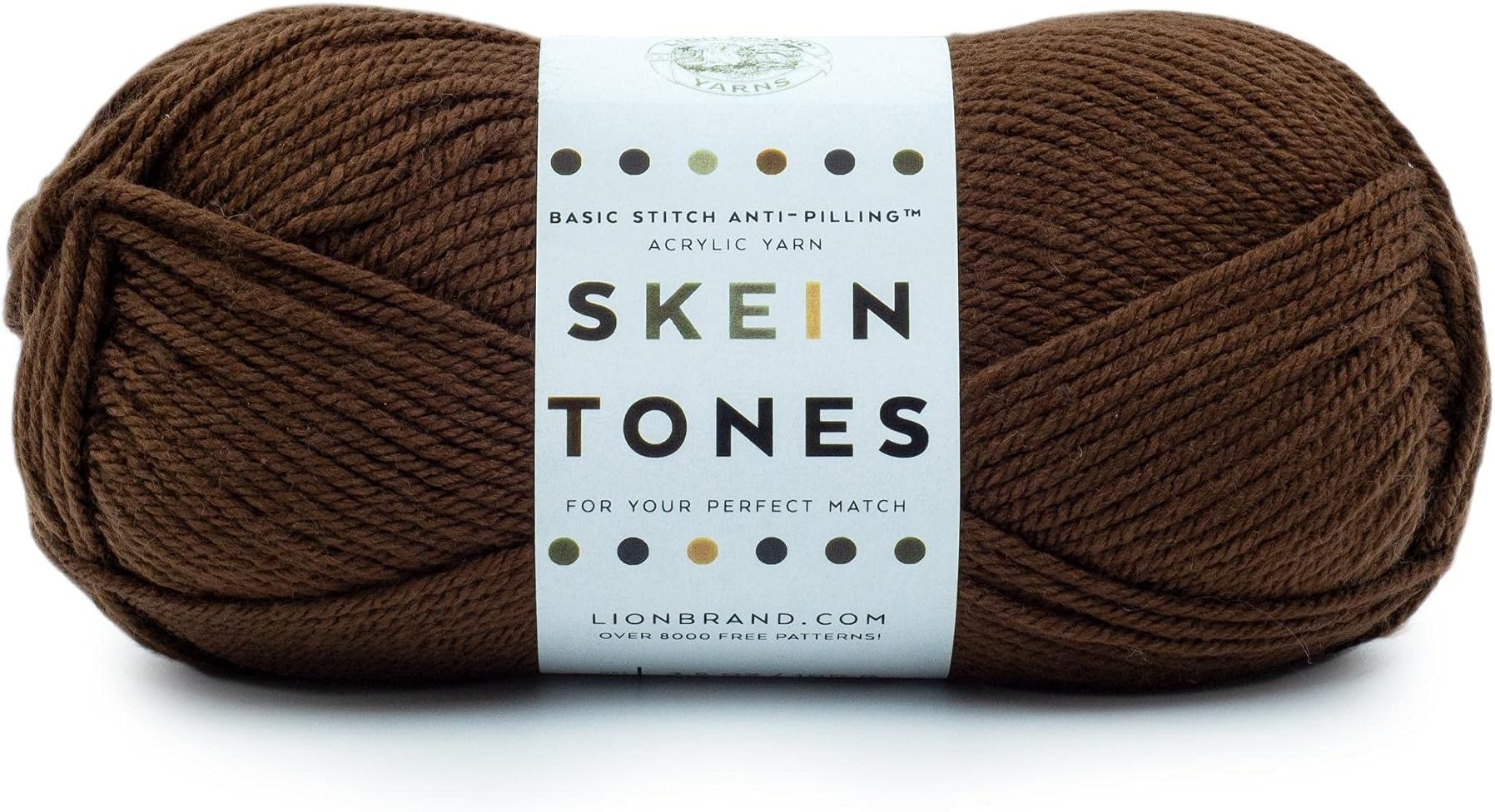 Basic Stitch Anti-Pilling Yarn for Crocheting, Knitting, and Crafts, Cocoa, 1 Pack