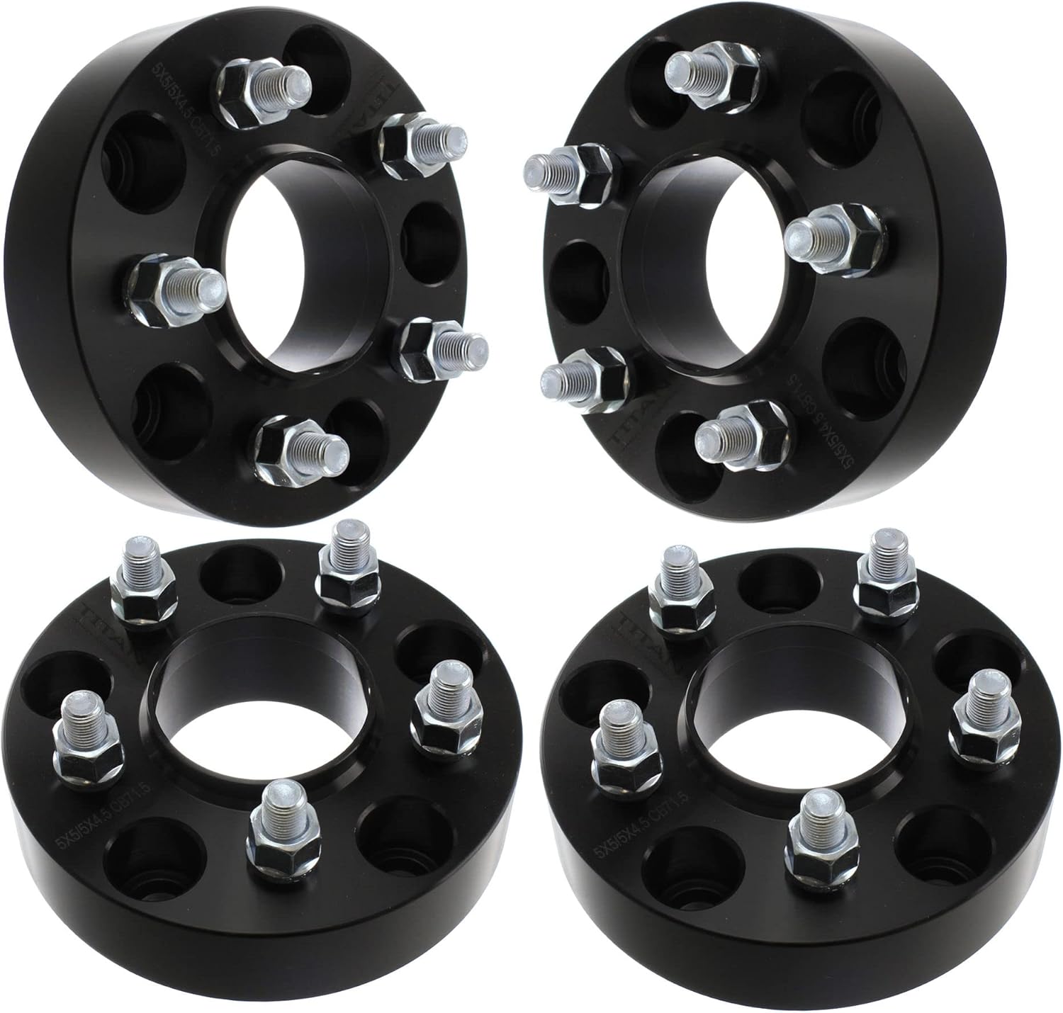 Amazon (4) 1.25インチ 5x4.5 から 5x5 ハブセントリックホイールアダプタースペーサー TJ YJ KK SJ