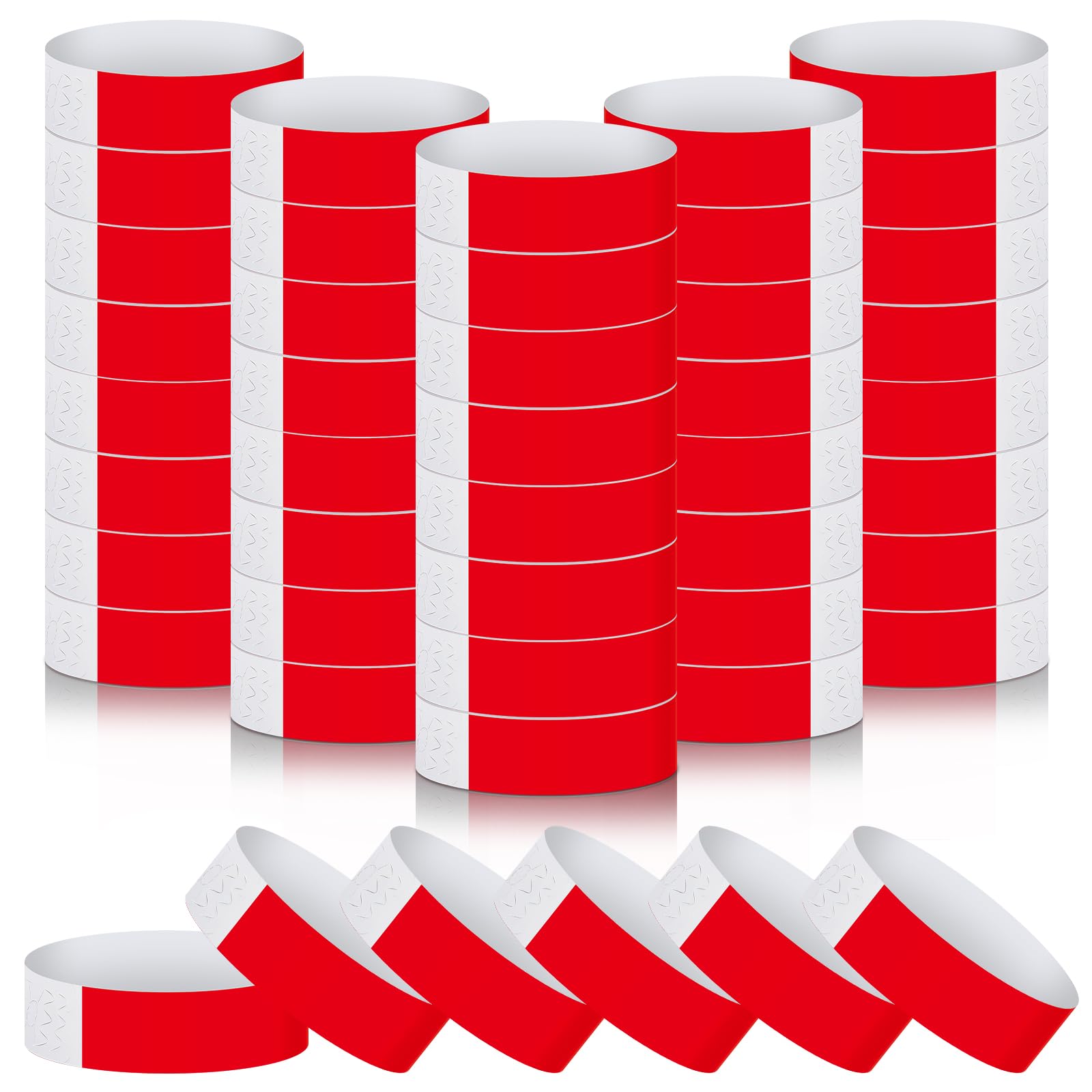 Epakh 500 Pcs Paper Wristbands Neon Wrist Bands Waterproof Hand Bands for Events Lightweight Concert Wristbands Neon Colored Adhesive Wristbands for