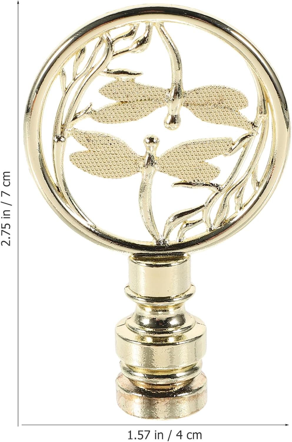 4pcs Dragonfly Lamp Finial Knob Decorative Metal Cap for Easy Installation Unique Home Decor Accessory Vintage Finish for Table and Floor Lamps