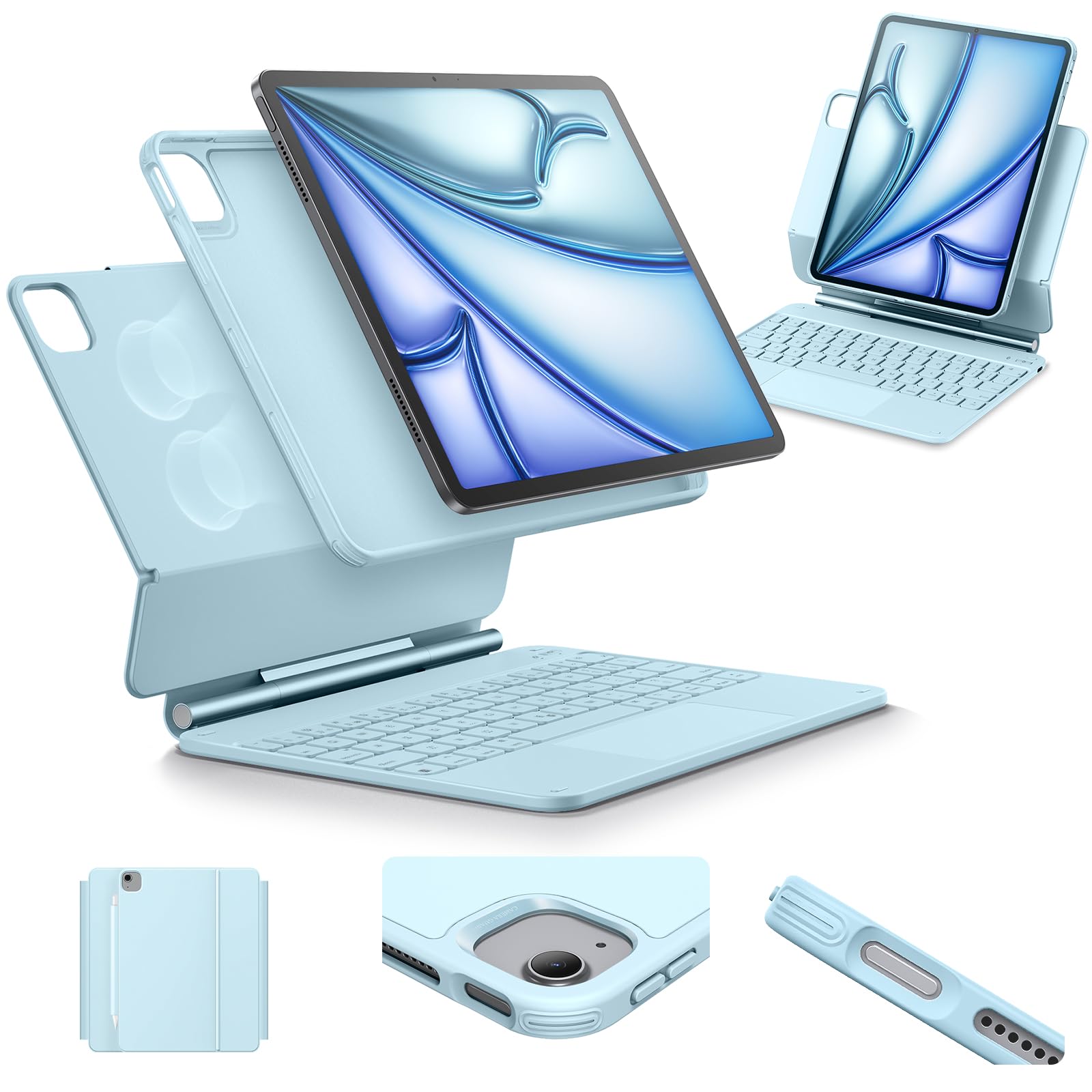 ESR iPad Air 11インチ Pro ケース キーボード Amazon.com: ESR for iPad Air 11 Inch Case with Keyboard M4/M3/M2