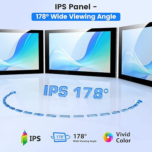 Miniatura 4 de Eyoyo Monitor portátil de 7 pulgadas 1024x600 IPS pequeño mini 7 "monitor táctil capacitivo wUSB C alimentado mini puerto HDMI para