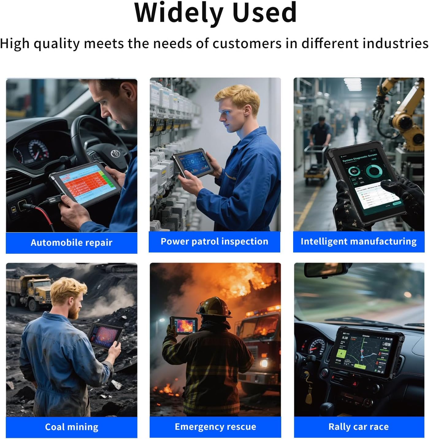 Rugged Tablet 10.1 inch, Windows 11 Pro Industrial PC, 8GB RAM 256GB SSD, Celeron N5100, IP67 Waterproof & Drop-Proof Outdoor Tablet, 8000mAh Battery, 1D/2D Scanner, GPS, Fingerprint