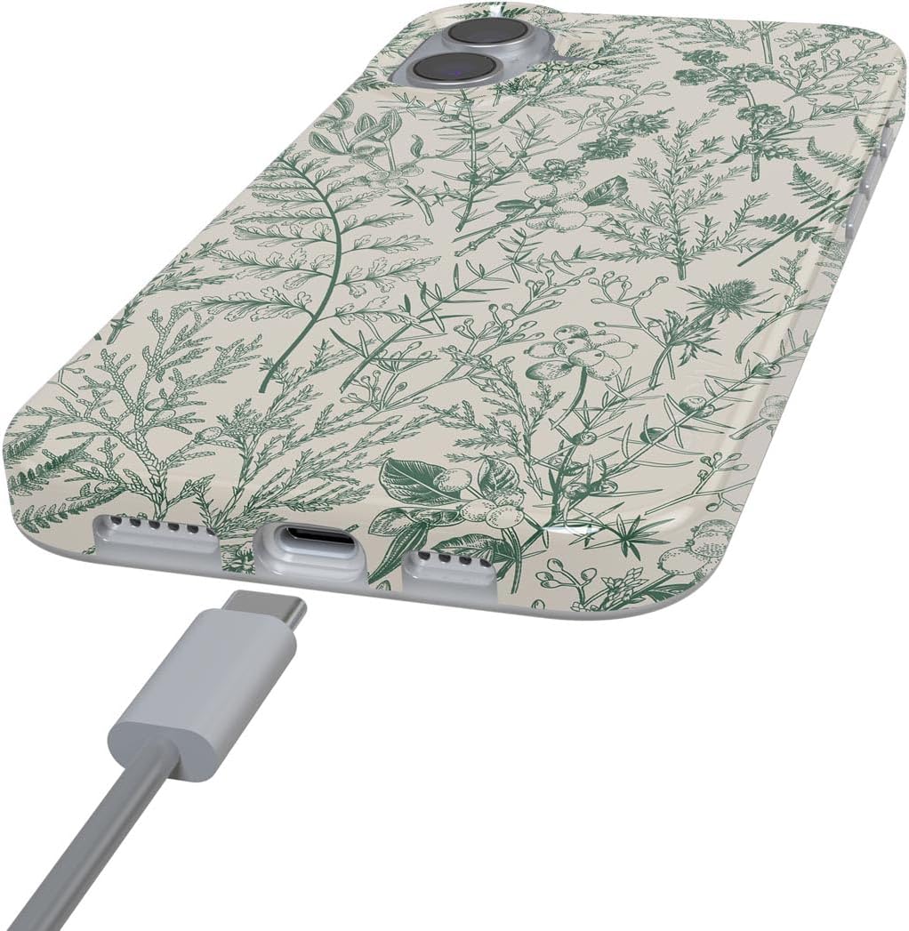 Casely iPhone 16 Case | Sage Garden | Green Floral | Compatible with MagSafe | Classic Ultra Slim Design - Image 2