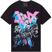 Hot Topic Arcane Jinx Graffiti Jumbo Graphic T-Shirt Black 2X