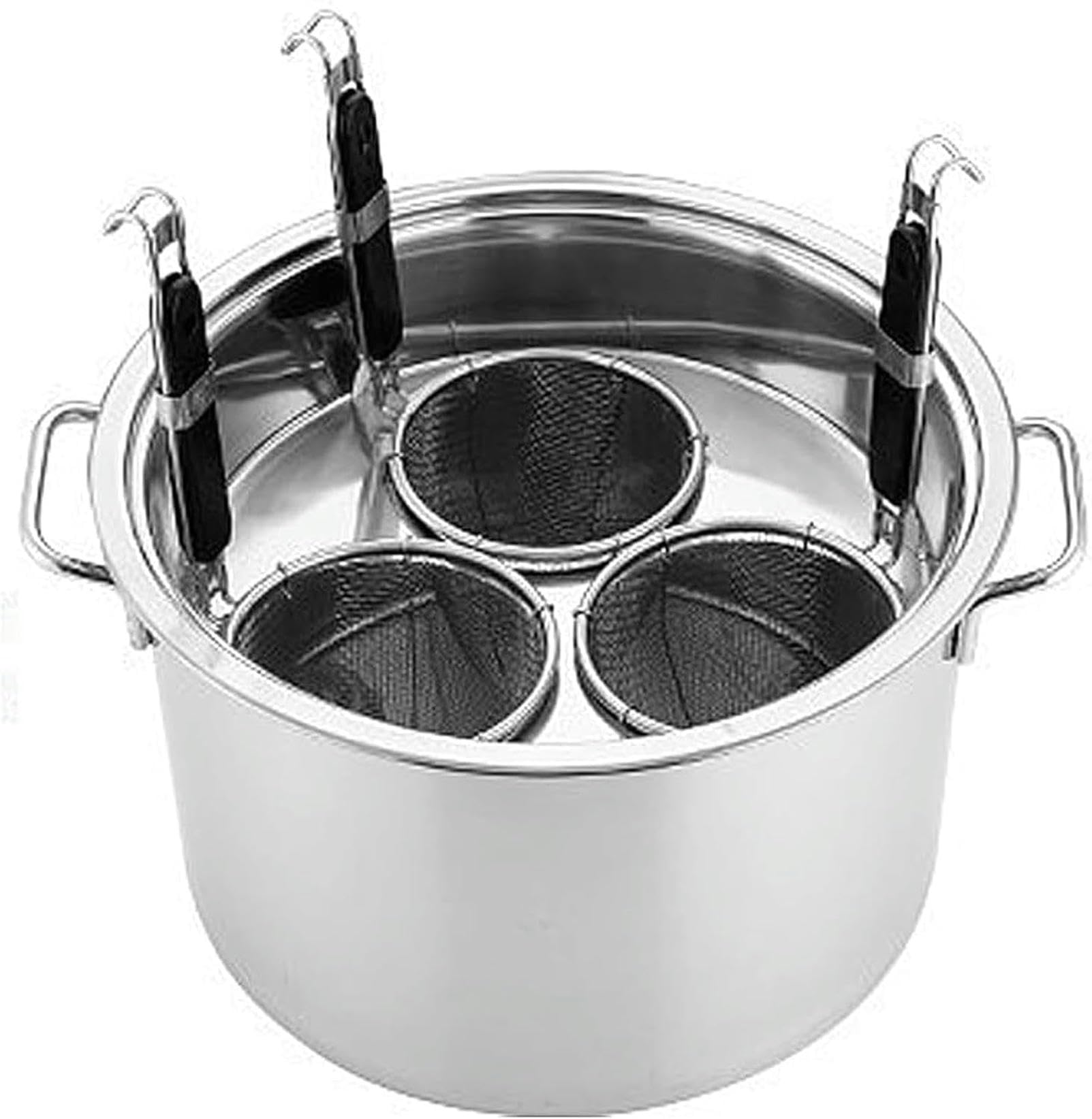 Olla de cocción Multifuncional para Fideos comerciales, Olla para Pasta Comercial con colador, Olla de Acero Inoxidable para Pasta, Fideos, Verduras, Papas y Huevos cocidos.