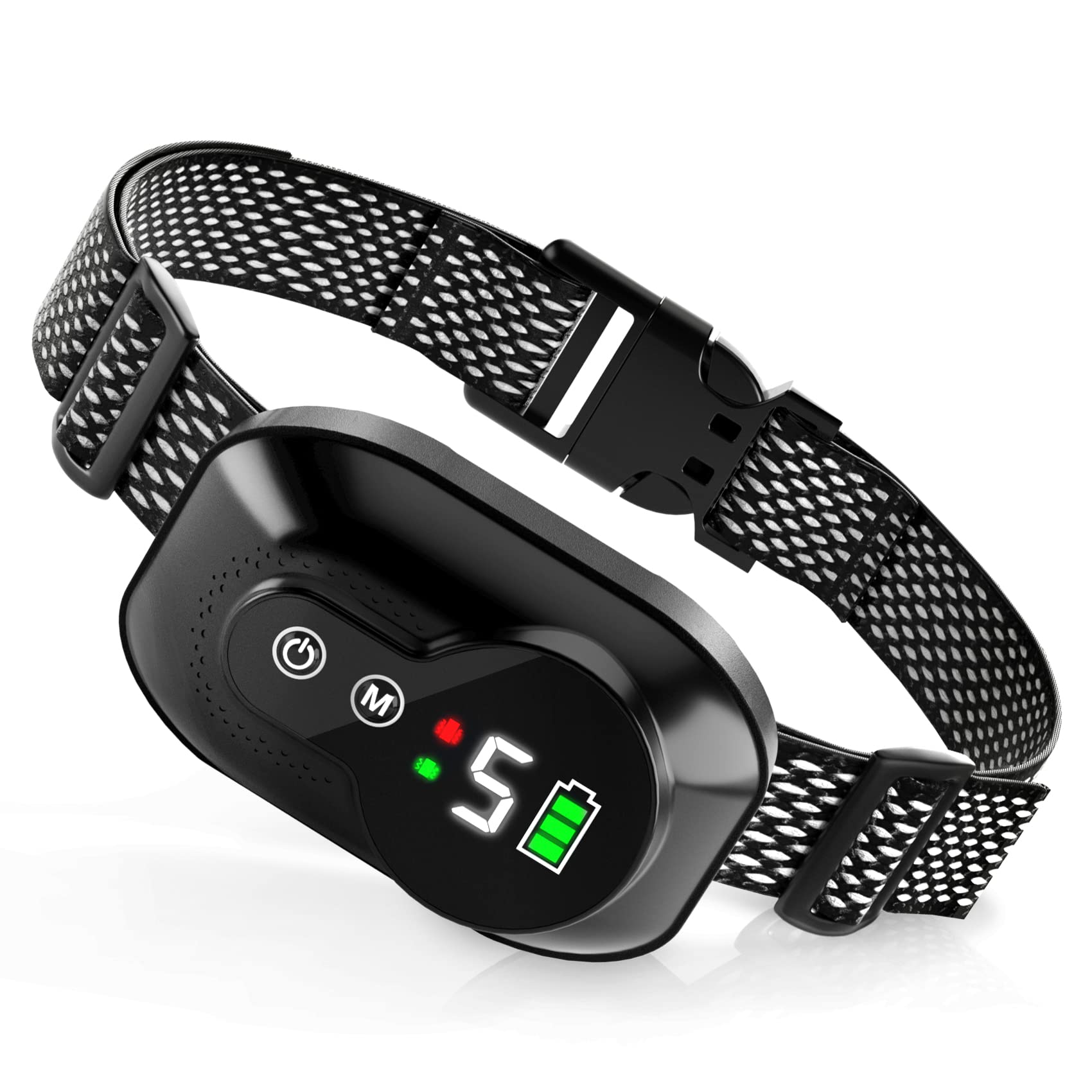 SgalogeBark Collar for Large Medium Small Dogs, Smart Bark Collar, Rechargeable Anti Barking Training Collar with 8 Adjustable Sensitivity, Bark Shock Collar with Beep Vibration Shock, Black