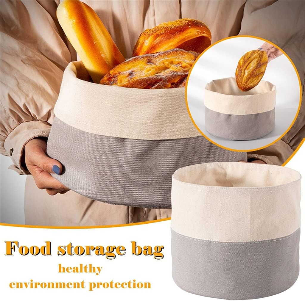 Picnic Basket Kitchen Basket Bread Linen Bread Bag Food Storage Vegan Reusable Bags Cream Bread Bag Food Storage Cream Bread Bags Baskets Tool image 5
