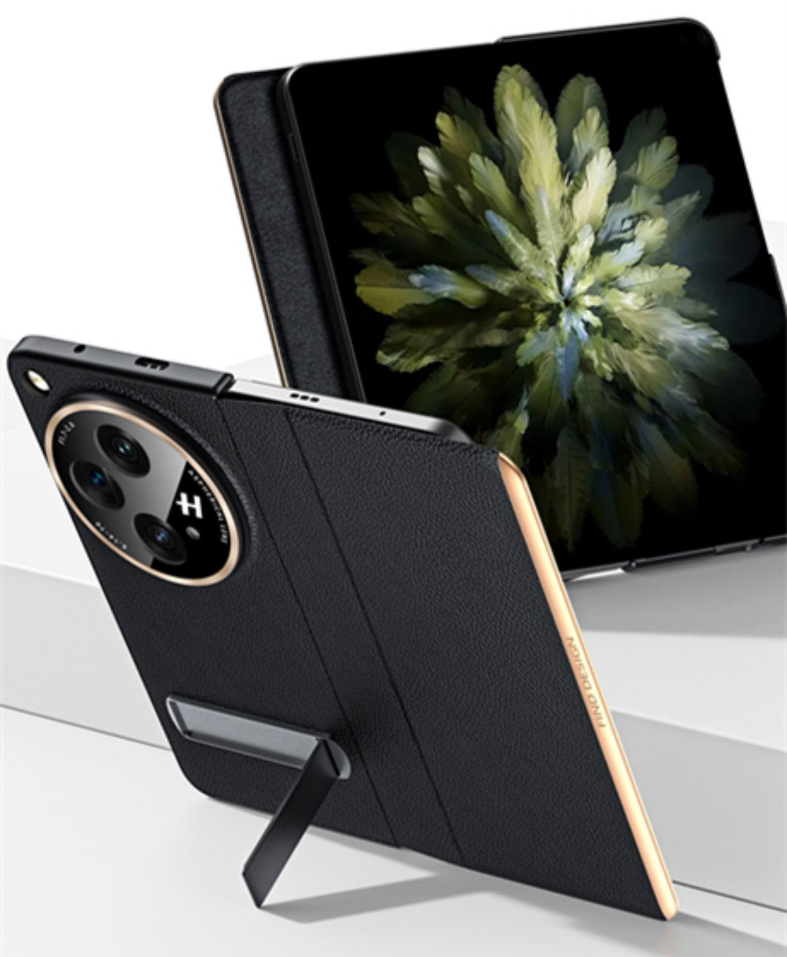 für OnePlus Open Ständer Klapphüllen,Leder Magnetic Flip Folio Case für OnePlus Open/Oppo Find N3(8)