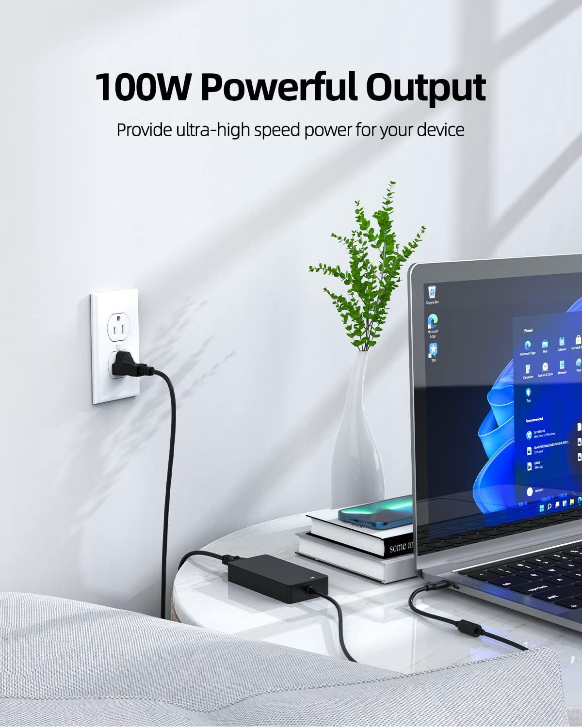 100W 90W 65W USB-C AC Charger Fit for MSI Summit E16 E15 E14 E13 Flip Evo, Fit for Prestige 15 14 13 A11 12 13M/MT/UCT/SCST/UD/UDT/SCS/SC/SCX/ B13M Laptop Power Supply Adapter Cord