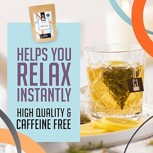 Miniatura 5 de Citea - Té de hierbas relajante, té diario sin cafeína en bolsas de té piramidales cristalinas, 0.07 oz x 24 bolsas de té, 1.69 oz, 2 unidades