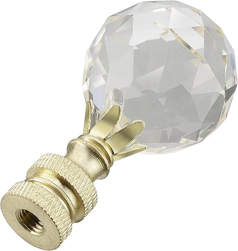 Miniatura 11 de Aspen Creative 24007-31 - Lámpara de cristal facetado ámbar con acabado chapado en latón, 2 1/4 pulgadas de alto (1 paquete), color rojo