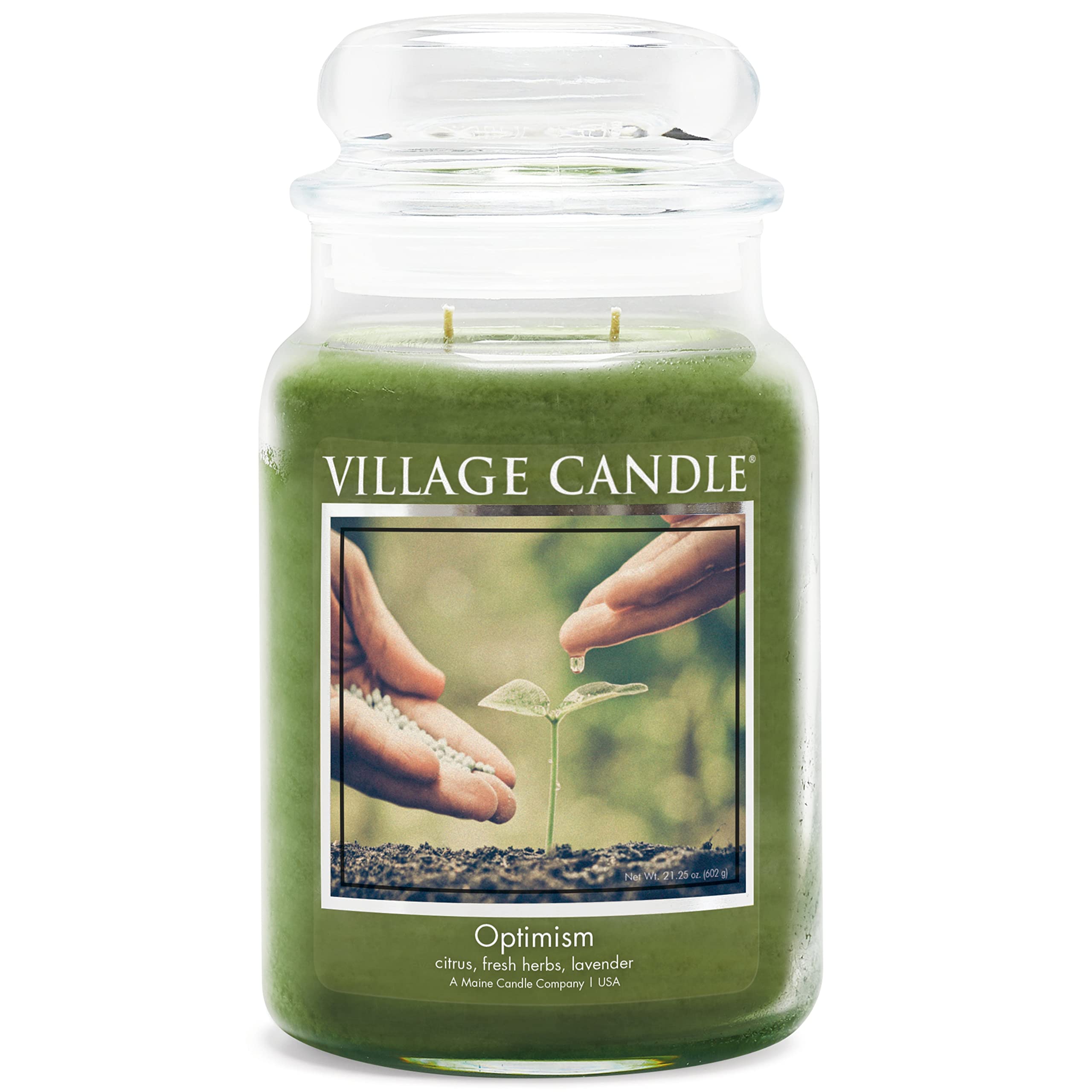 Village Candle Optimism Large Jar Candle, Fresh