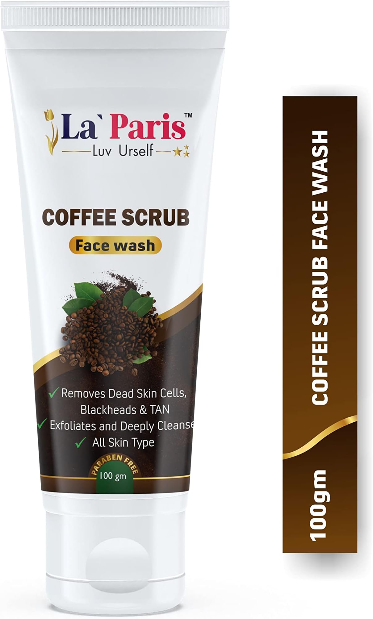 La' Paris Coffee Scrub Face Wash (Blackheads & Tan) 100gm
