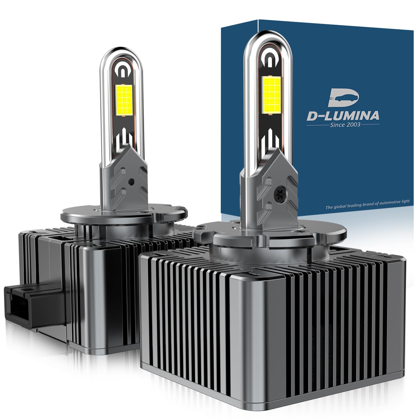 D-Lumina D1S LED Bombillas LED para Automóvil a Prueba de Errores Canbus 170W 39000LM, 600% Más Brillantes, Reemplace las Bombillas de Xenón HID OEM Plug and Play - Paquete de 2