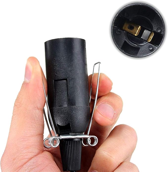 DGZZI DGZZI Salt Lamp Cord 110V 4.9ft Himalayan Salt Lamp Black Power Cable Cord with Dimmer Control Switch and Clip photo 2