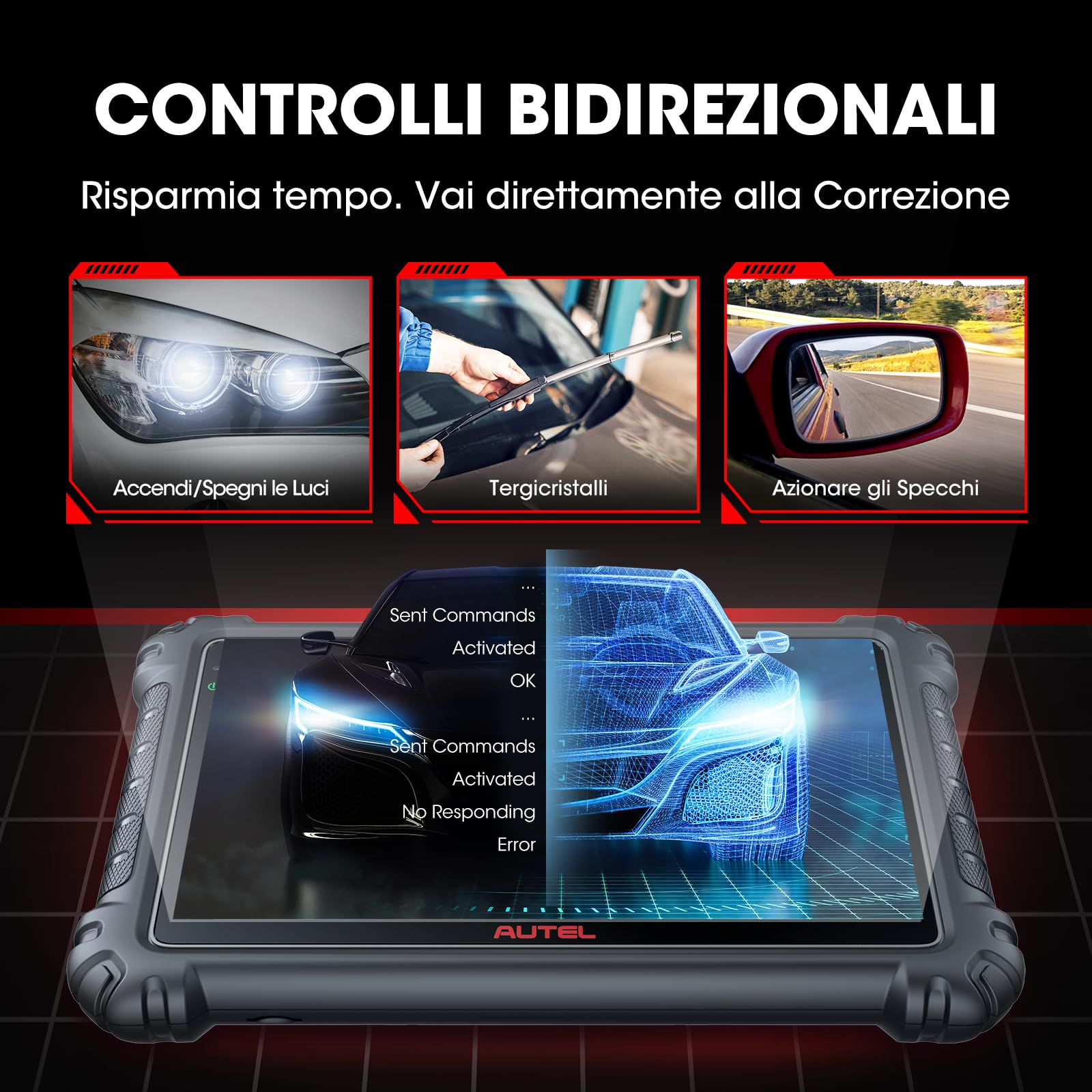 Autel MaxiCOM MK906 PRO Strumento Diagnostico Auto Professionale, Aggiornamento MP900TS MP900BT MS906Pro MS908S MP808TS, Codifica ECU, Controllo Bidirezionale, 36+ Servizi, CAN FD&DoIP, Auto Scan 2.0