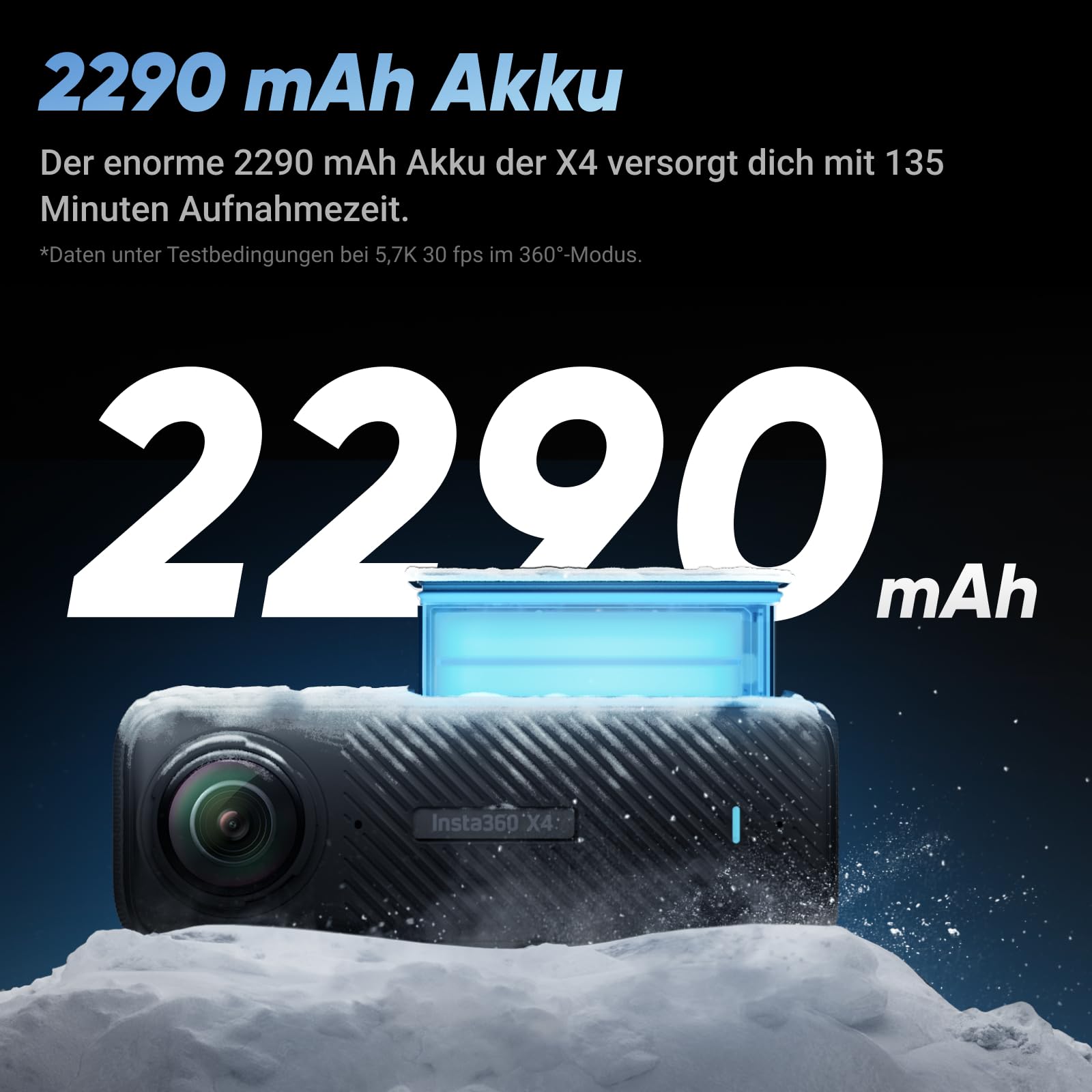 Insta360 X4 Standard-Bundle wasserdichte 8K 360 Action-Kamera 4K Weitwinkel-Video KI-Bearbeitung