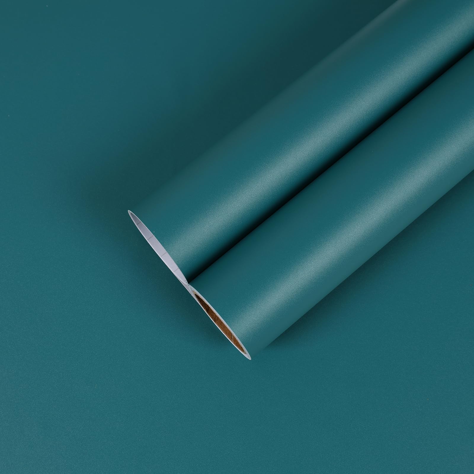 Papier peint autocollant CHIHUT bleu sarcelle 30,5x254,4 cm amovible mat