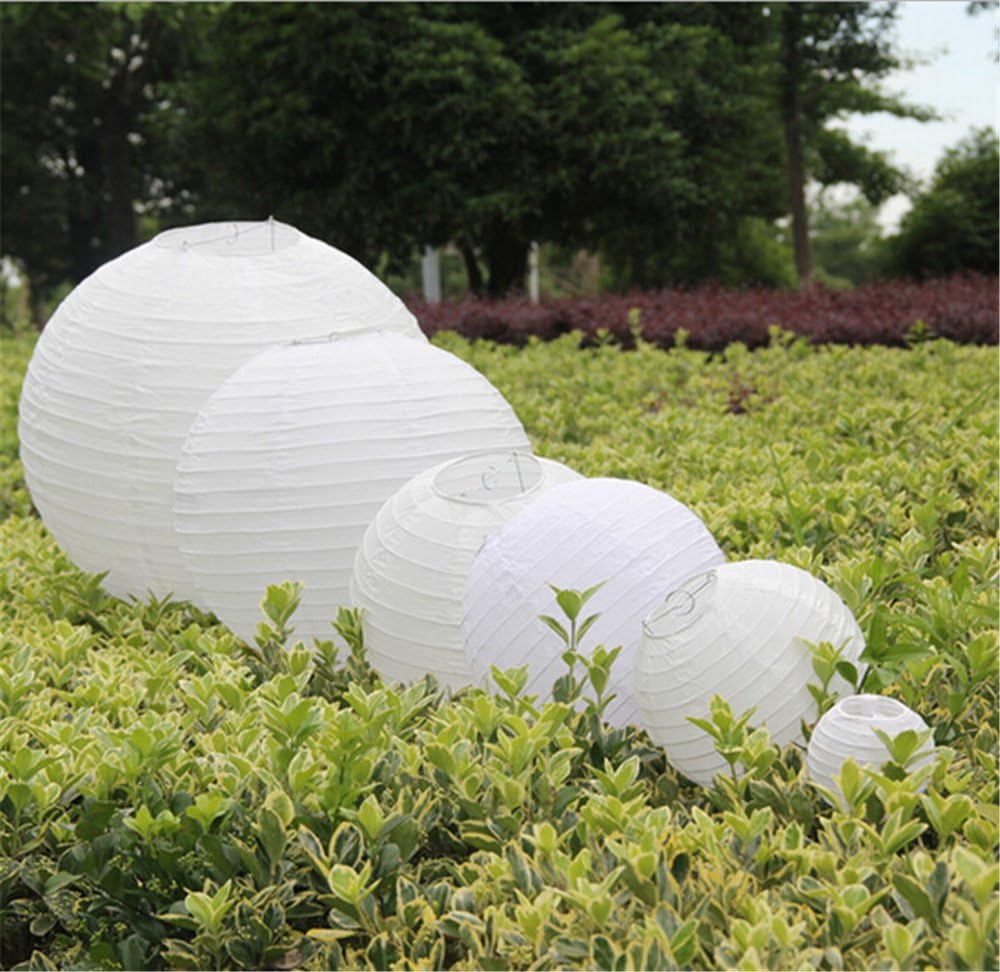 Everyday PLNT-10-FBA Round Paper Lantern (10 Pack), 10", White