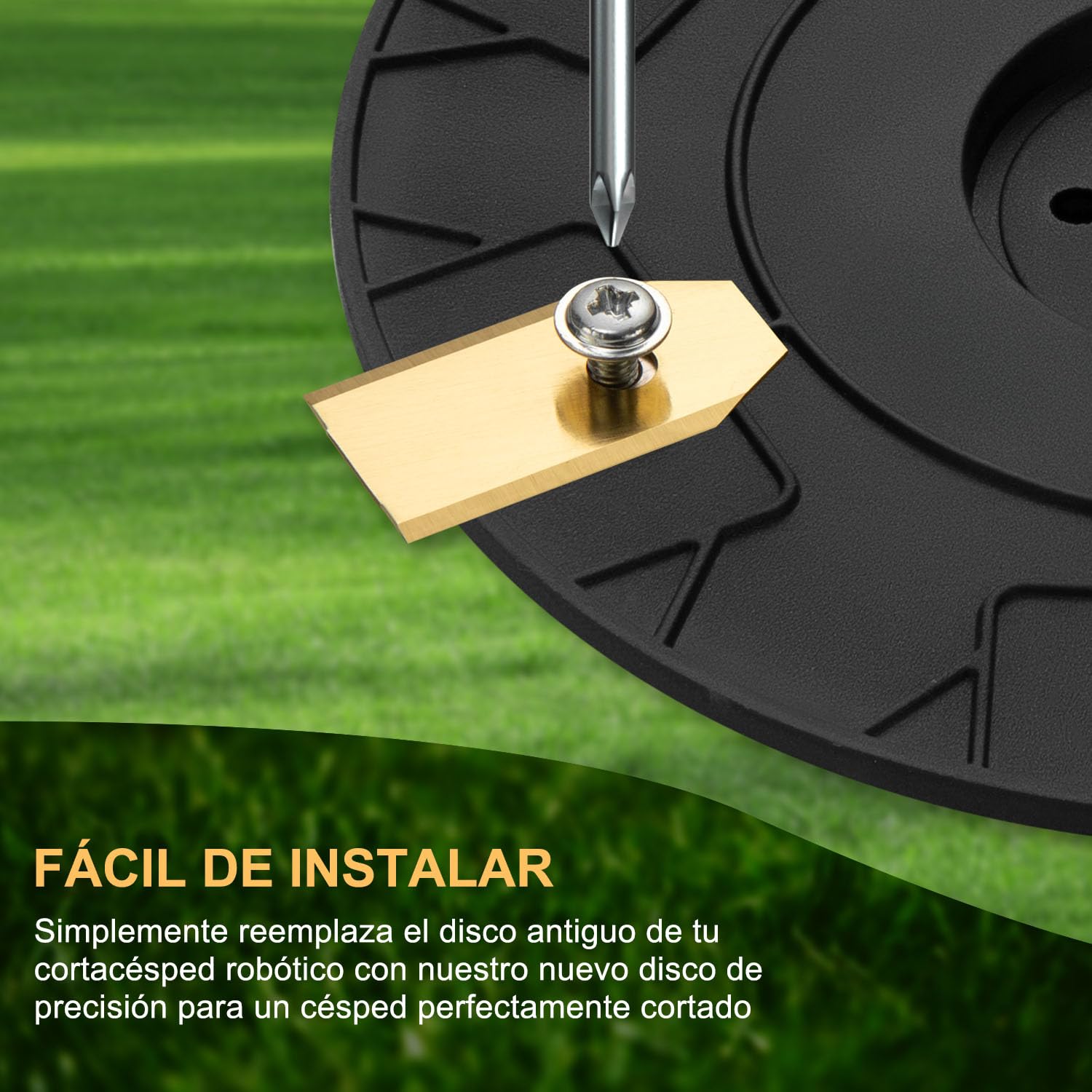 【Corte Más Eficiente】 Discos de Cuchilla + 6 Piezas Compatibles con Gardena Sileno City 400 600 / McCulloch Rob S400 S500 S600 S800, Disco de Cuchilla para Cortacésped Robótico