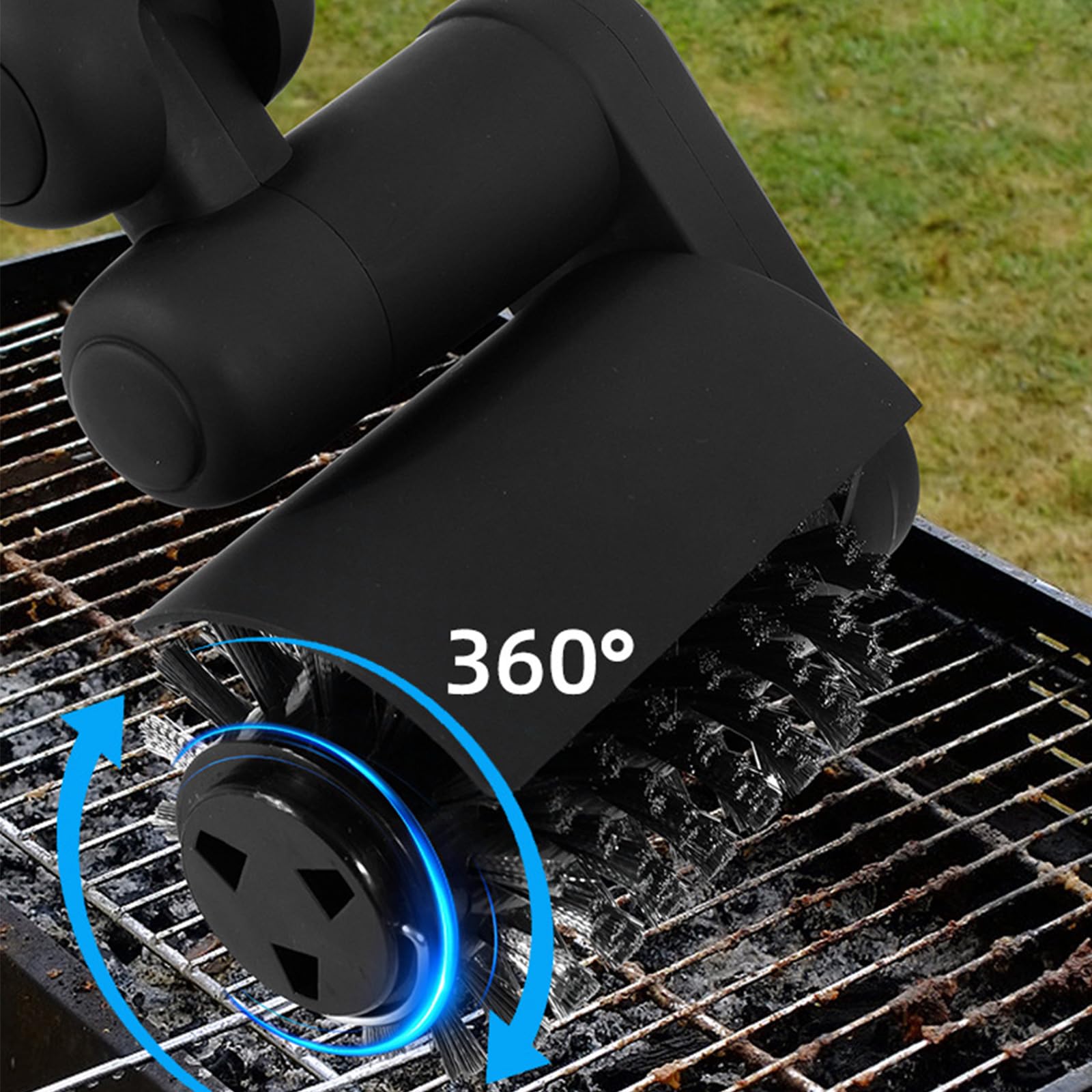 PANGBOER Limpiador de Parrilla Herramienta para Barbacoa 2 Modos de Velocidad, Ajuste de ángulos Cepillo Giratorio inalámbrico para Parrilla, Cepillo de Limpieza para Parrillas de Barbacoa eléctrico
