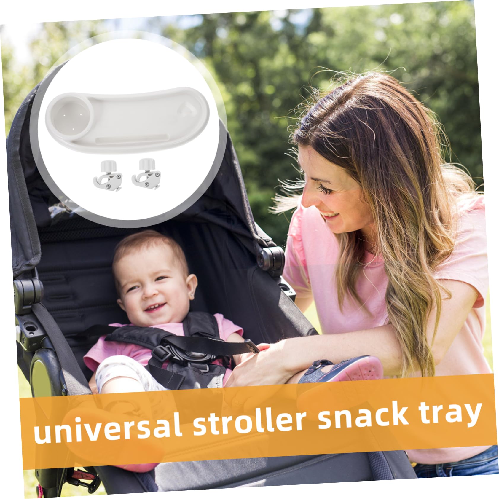 Vassoio Snack Per Passeggini Vassoio Rimovibile Con Bracci Di Supporto Per Carrozzine Accessorio Pratico Per Pasti Movimento