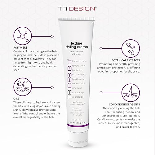 Miniatura 3 de TRI Crema para el cuidado del cabello con textura - Producto de peinado - Crema de peinado para cabello encrespado - Para máxima expresión de