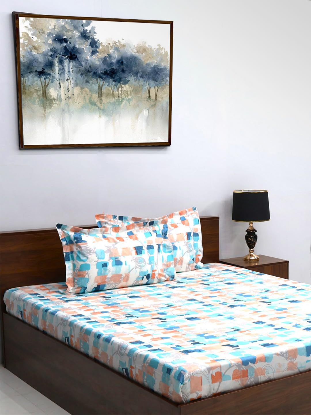 Bombay Dyeing King Sheet Set - 100% Cotton -17