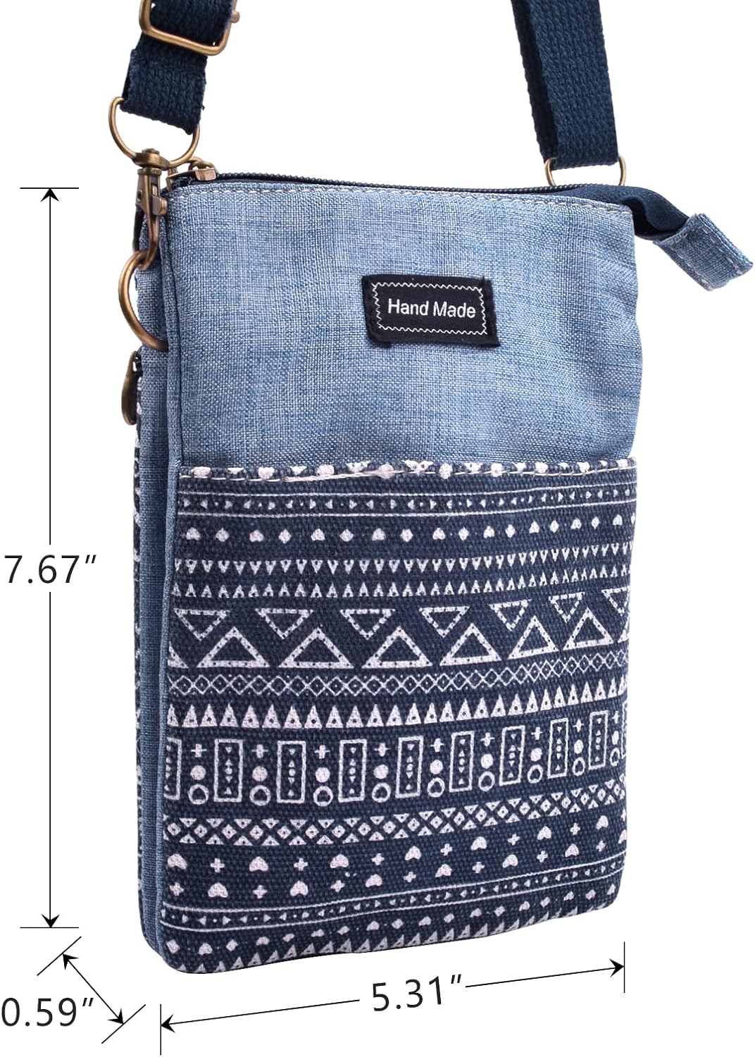 WITERY Small Canvas Crossbody Bags for Women Crossbody Purse Cute Cloth Purse Phone Pouch Wallet Shoulder Bags for Teen Girls - Image 4