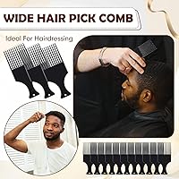 Vista 4 de Zhehao 120 piezas de peine de plástico para cabello de dientes anchos para peine afro liso, suministros de salón para mujeres y hombres, rizado
