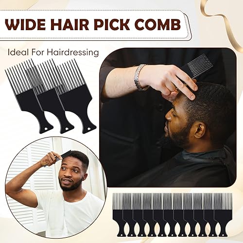 Miniatura 4 de Zhehao 120 piezas de peine de plástico para cabello de dientes anchos para peine afro liso, suministros de salón para mujeres y hombres, rizado,
