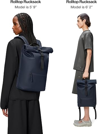RAINS Rolltop Rucksack Backpack 13320 Navy