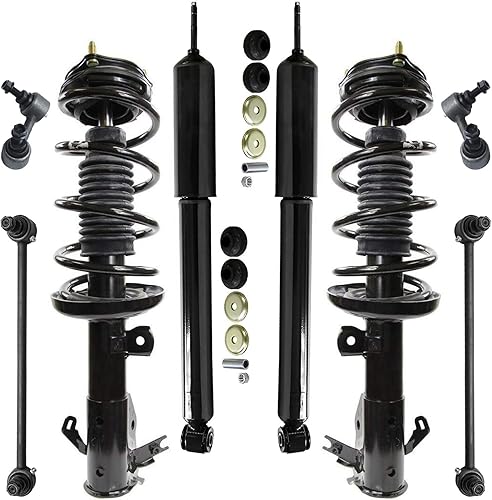 Miniatura 240 de Detroit Axle - Kit de puntales delanteros de 6 piezas para Chevrolet Aveo Aveo5 Pontiac G3 Wave, barra estabilizadora, varillas de acoplamiento