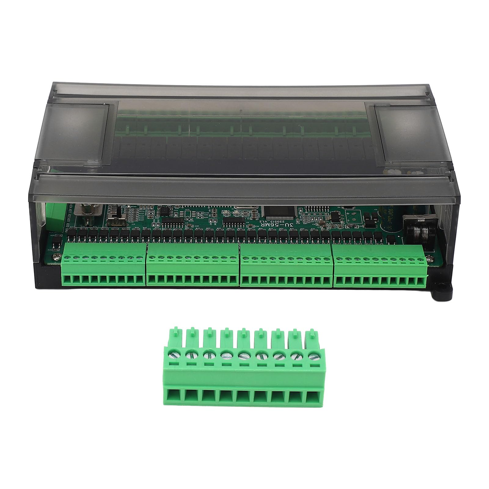 Cryfokt Programmable Logic Controller Module, High Speed Easy Installation PLC Control Board DC 24V 1A 32 In 24 Out 6 Way 60K High Speed PLC Control Board for Automation