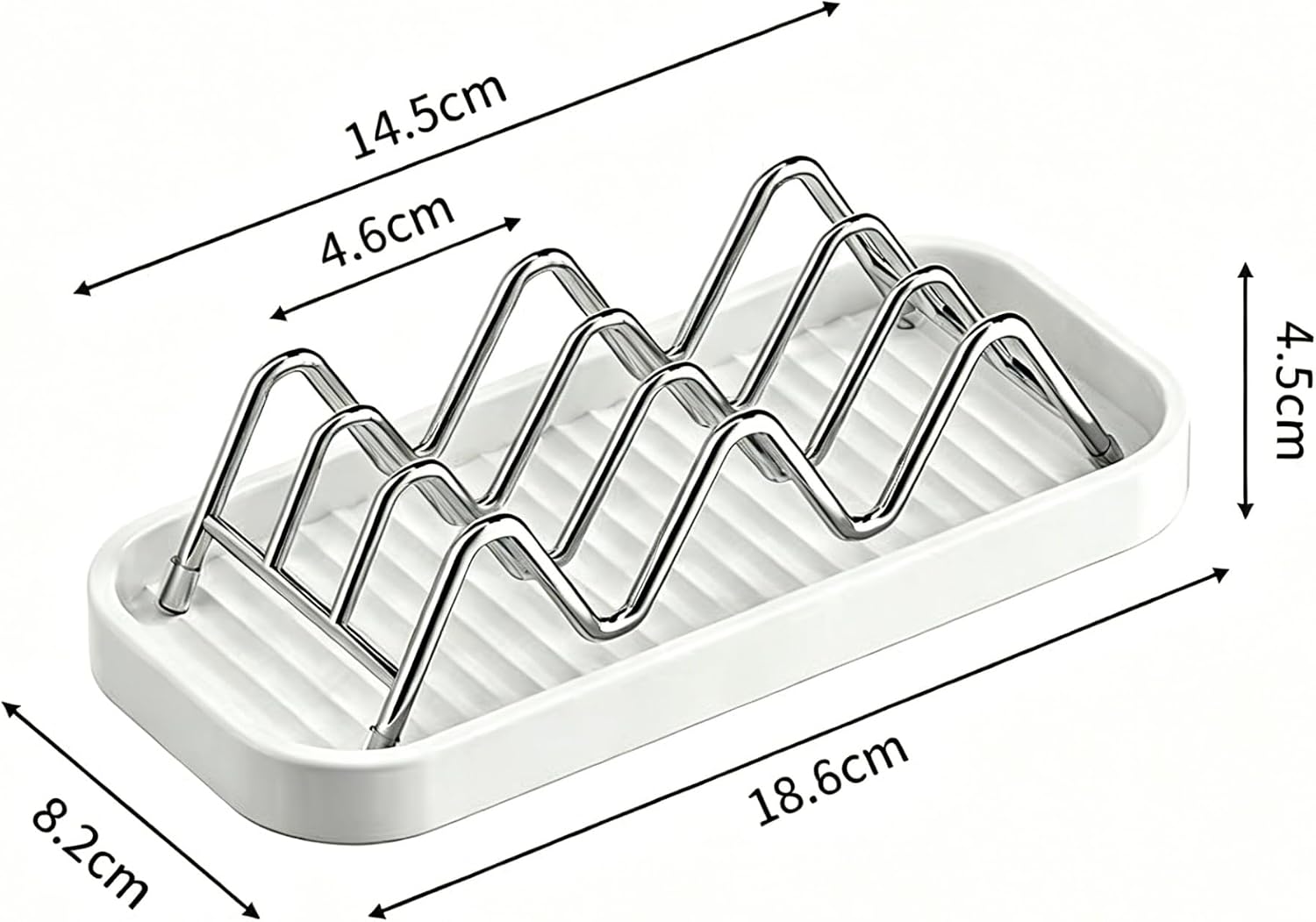 Bar Soap Holder, 2 Pack, 304 Stainless Steel with Removable Drip Tray image 2