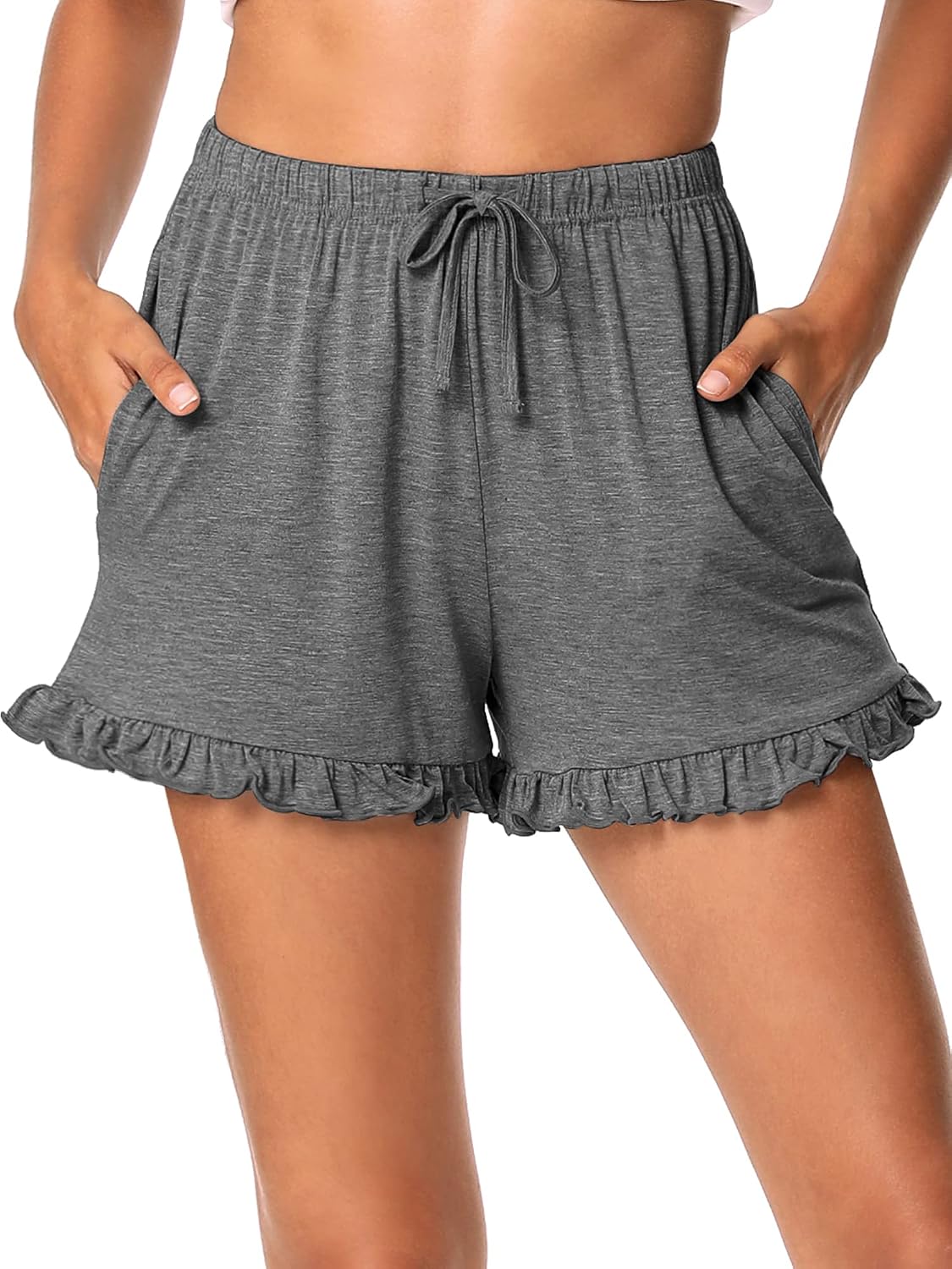 WiWi Bamboo Visose Pajama Shorts for Women Soft Sleep Bottoms Plus Size Lounge Boxers Pj Sleepwear Bottom S-4X