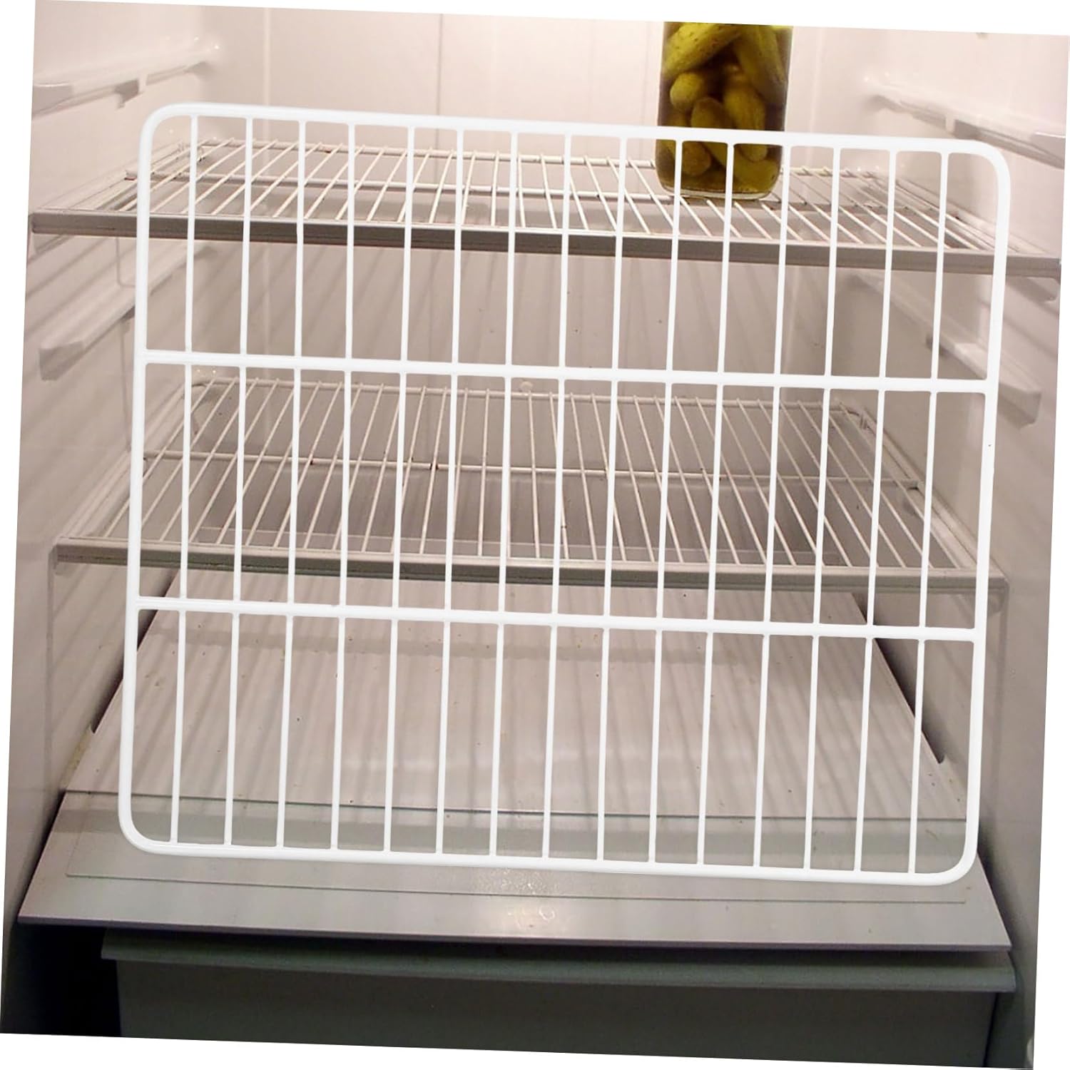 2pcs Deep Freezer Organizer Bins Fridge Divider Freezer Organization Shelves Metal Refrigerator Parts