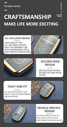 Miniatura 5 de Funda de TPU suave para llavero compatible con Kia K3 K5 Cerato Llavero Llavero Llavero Protector de llave 3 botones, Rojo -
