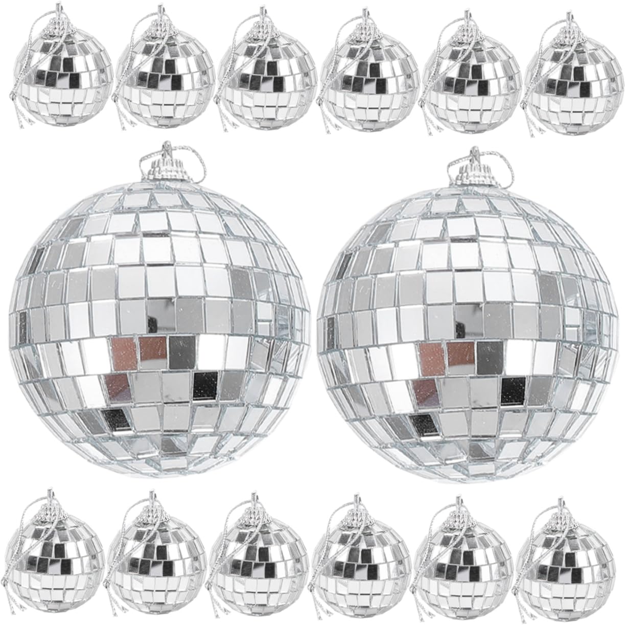Boules disco miroir légères pour décorer sans casser le sapin lot de 30