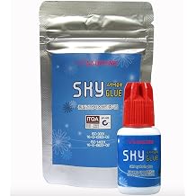 Pack of 2 - Alluring Sky Glue S+ / Extra Powerful Strong Black Adhesive / 1-2 Sec Drying time/Retention - 7 Weeks/Semi-Permanent Eyelash Extensions Qty2