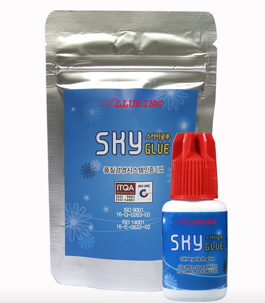 Alluring Glue Sky S+ / Extra Powerful Strong Black Adhesive / 1-2 Sec Drying Time/Retention - 7 Weeks/Semi-Permanent Eyelash Extensions-image-11