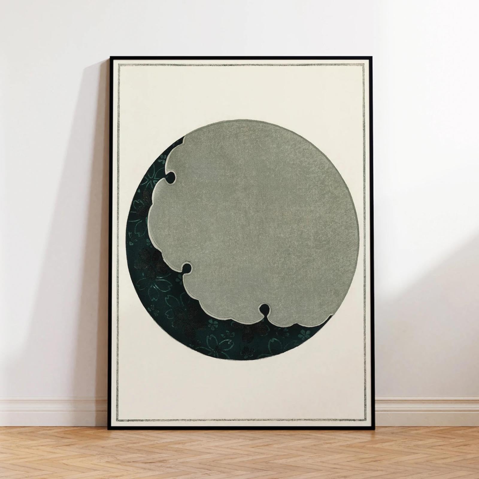 Baibexing Minimalist Watanabe Seitei Moon Wall Art Print Canvas Painting Poster Picture For Living Room,Bedroom Home Decor 60X90Cm Unframed